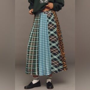 Maeve Kiki Sheer Pleated Maxi Skirt Women’s S